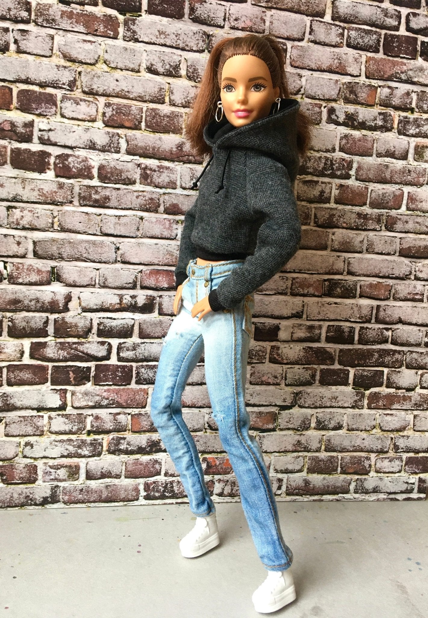 Solid Crop Hoodie for Doll 1/6-scale, 11.5 Inch, many colors - Bouutique.com