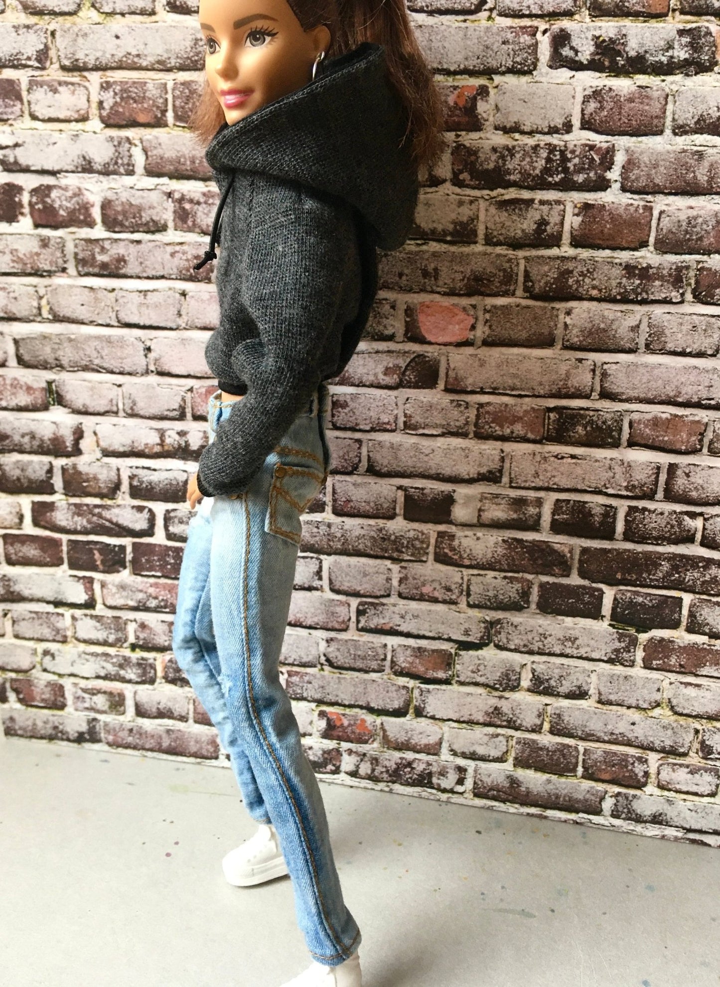 Solid Crop Hoodie for Doll 1/6-scale, 11.5 Inch, many colors - Bouutique.com