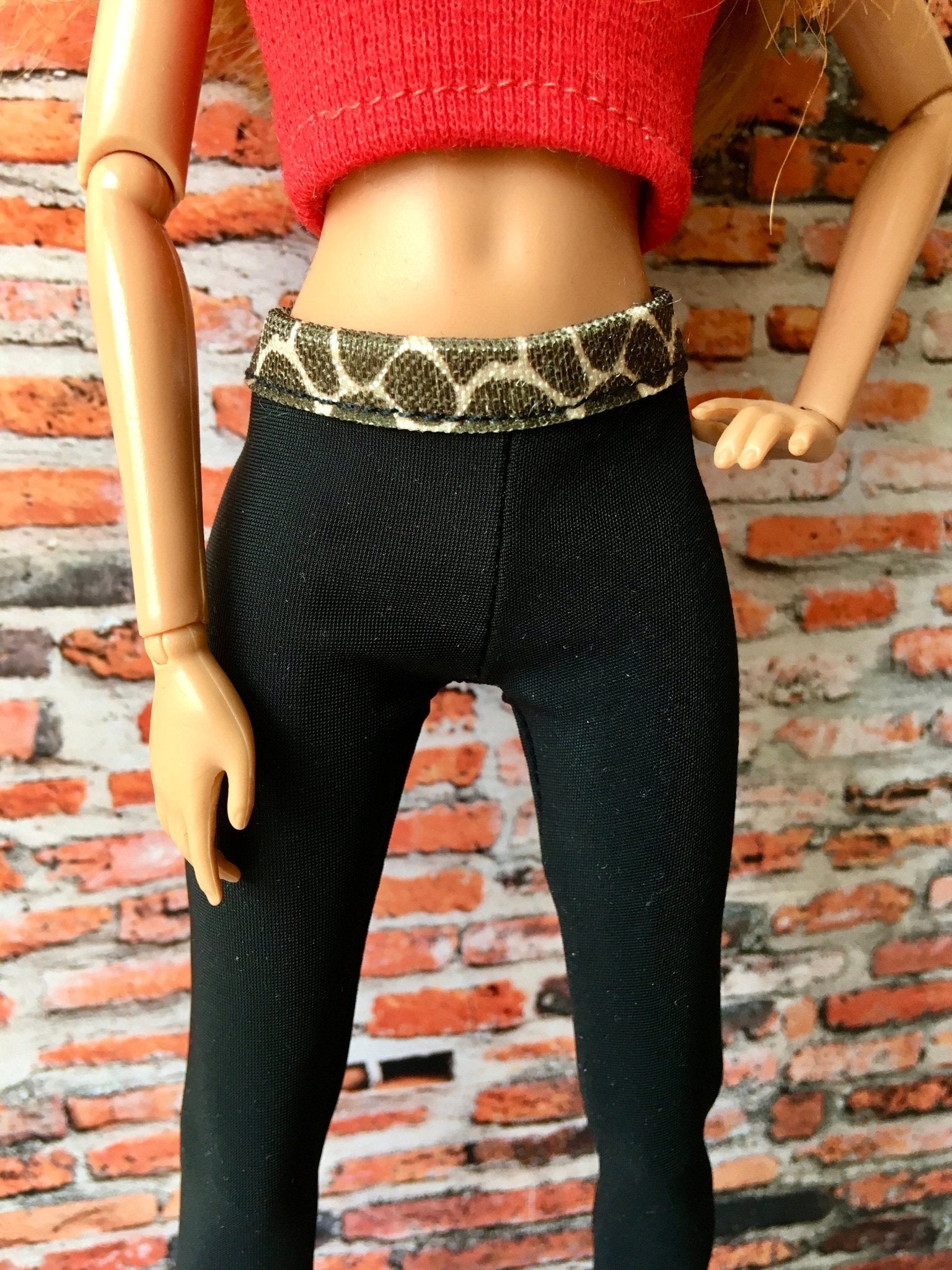 Edge Decorative Waistband Leggings for Doll 1/6-scale, 11.5 Inch - Bouutique.com