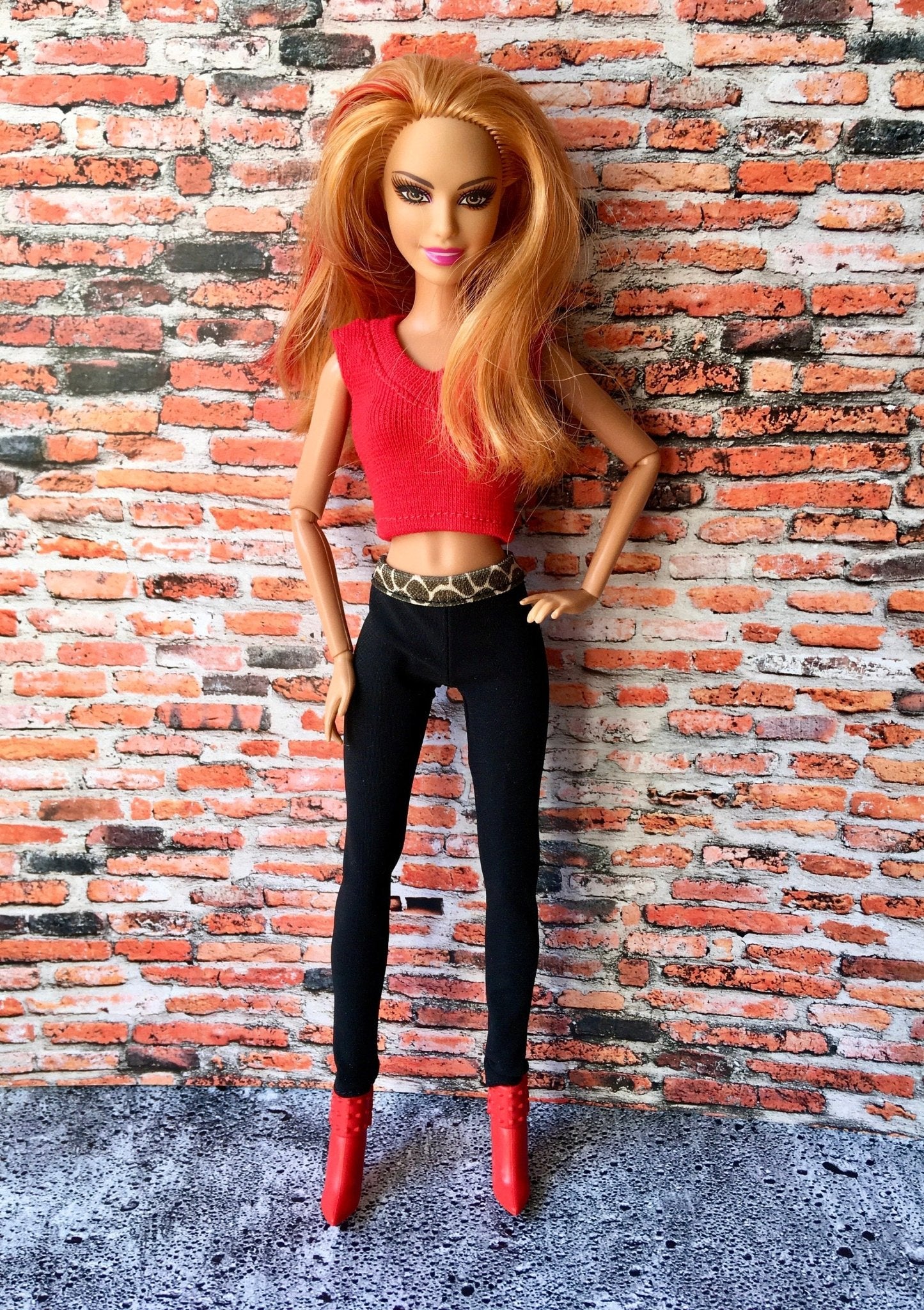 Edge Decorative Waistband Leggings for Doll 1/6-scale, 11.5 Inch - Bouutique.com