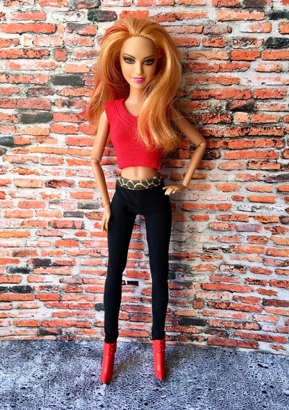 Edge Decorative Waistband Leggings for Doll 1/6-scale, 11.5 Inch - Bouutique.com