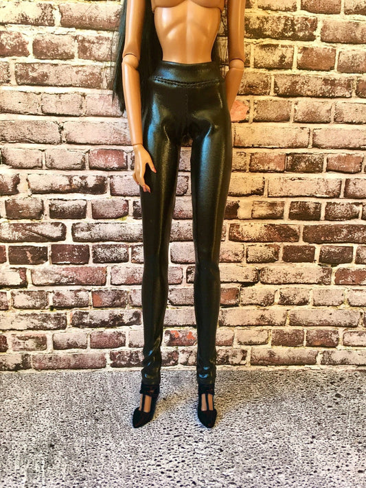 Faux Leather Leggings for Integrity Doll | Nuface | Fashion Royalty | 12 inch Doll Clothes | Doll Leggings - Bouutique.com
