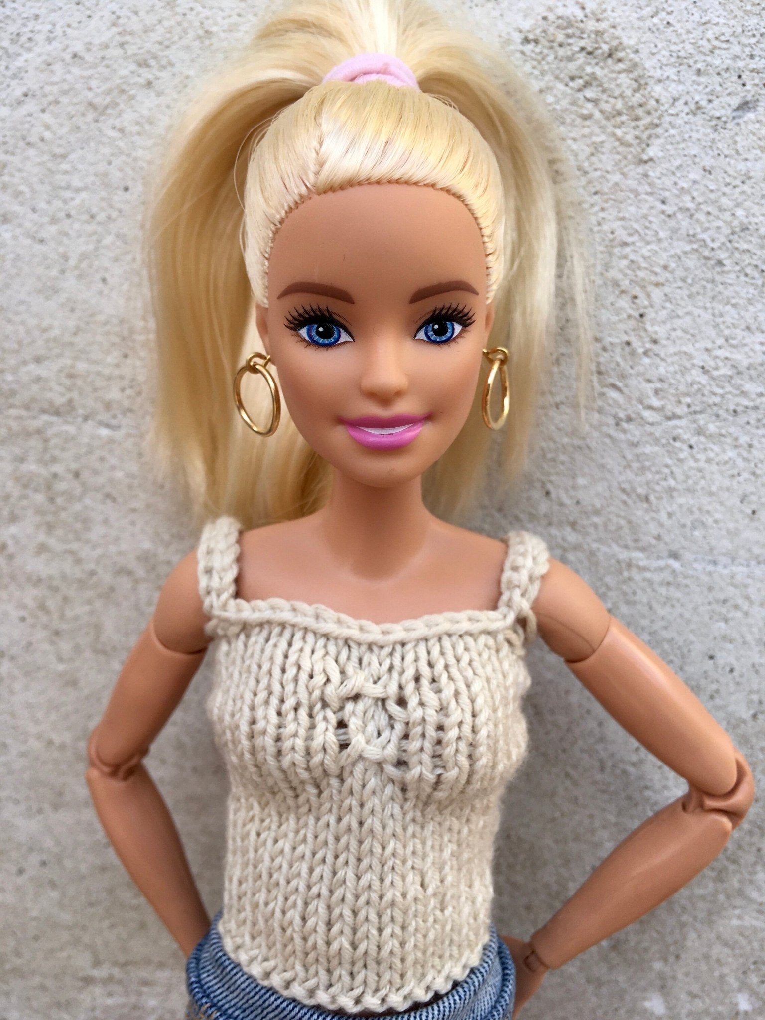 Hoop Gold Ring Earrings for Dolls 1/6-scale, 12" - Bouutique.com