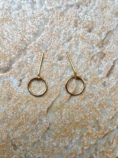 Gold Ring Earrings for Dolls 1/6-scale - Bouutique.com