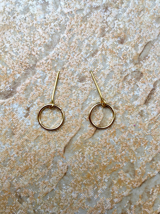 Hoop Gold Ring Earrings for Dolls 1/6-scale, 12" - Bouutique.com