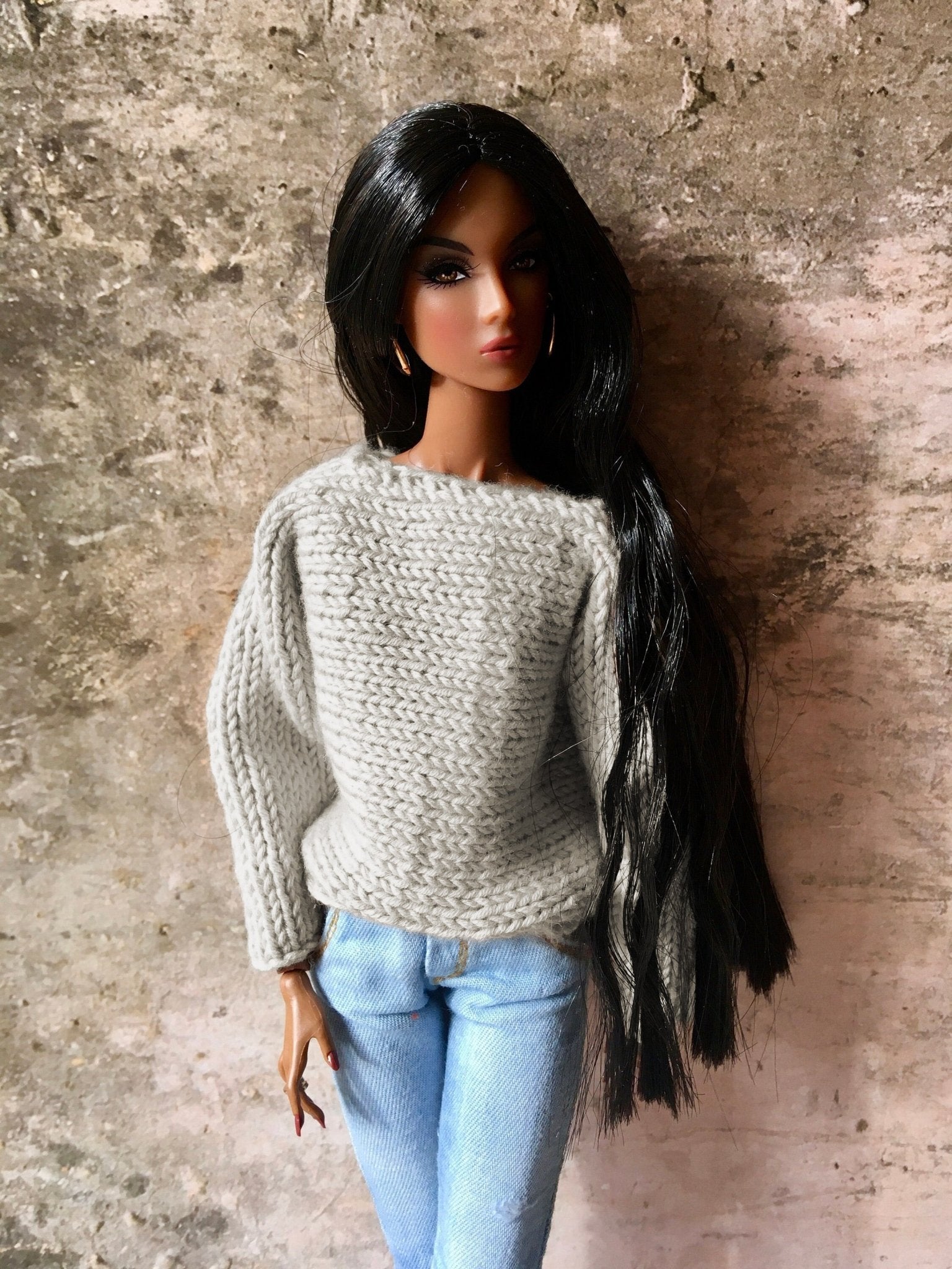 Breeze Knit Bat Sleeve Sweater for NuFace Integrity Toys Doll 12.5", 3 colors - Bouutique.com