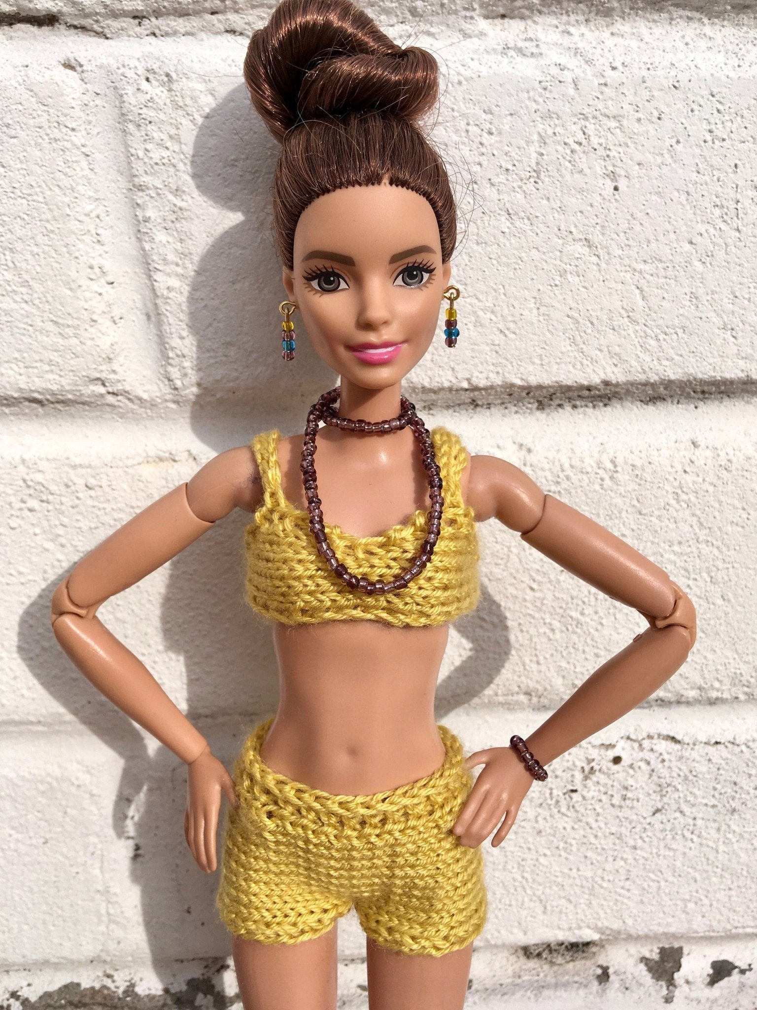 Glow Knit Vintage Style Bikini for Doll 1/6-scale, 11.5 Inch, 3 colors - Bouutique.com