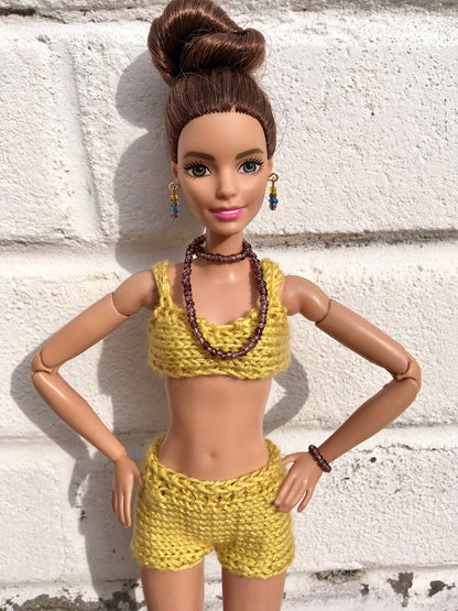 Glow Knit Vintage Style Bikini for Doll 1/6-scale, 11.5 Inch, 3 colors - Bouutique.com