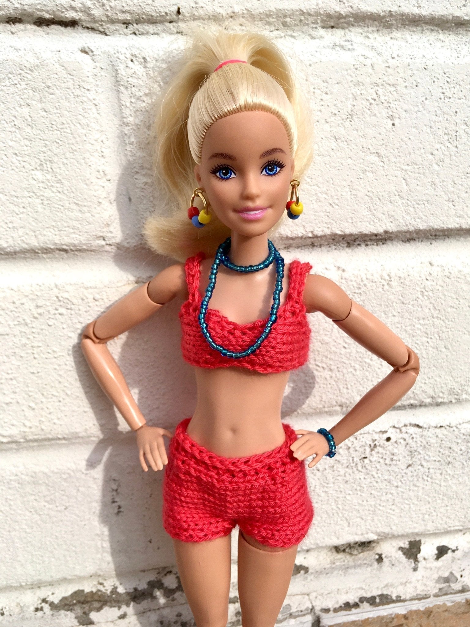 Glow Knit Vintage Style Bikini for Doll 1/6-scale, 11.5 Inch, 3 colors - Bouutique.com