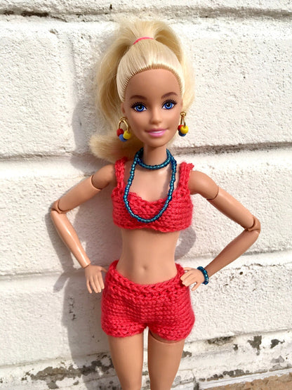 Glow Knit Vintage Style Bikini for Doll 1/6-scale, 11.5 Inch, 3 colors - Bouutique.com