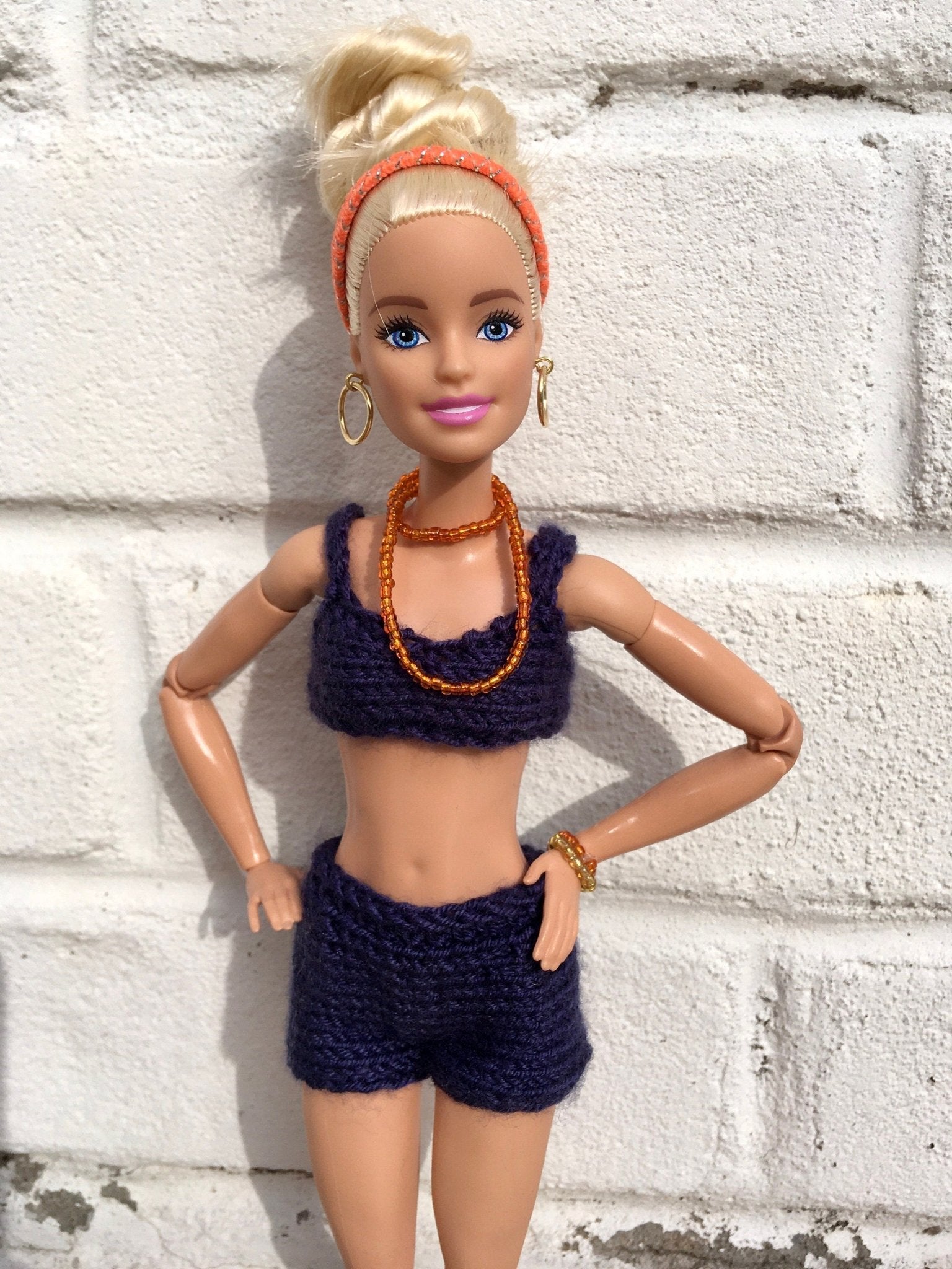 Glow Knit Vintage Style Bikini for Doll 1/6-scale, 11.5 Inch, 3 colors - Bouutique.com