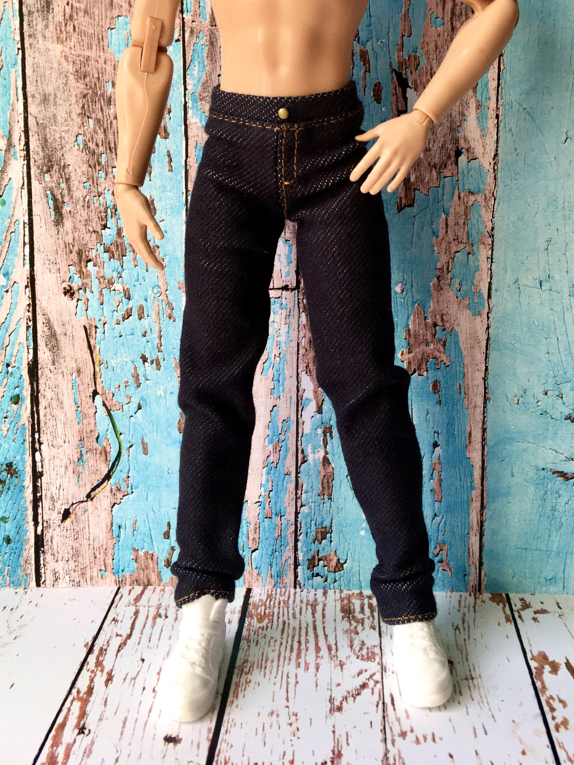 Noirix Stretch Navy Jeans for Ken Doll - Bouutique.com