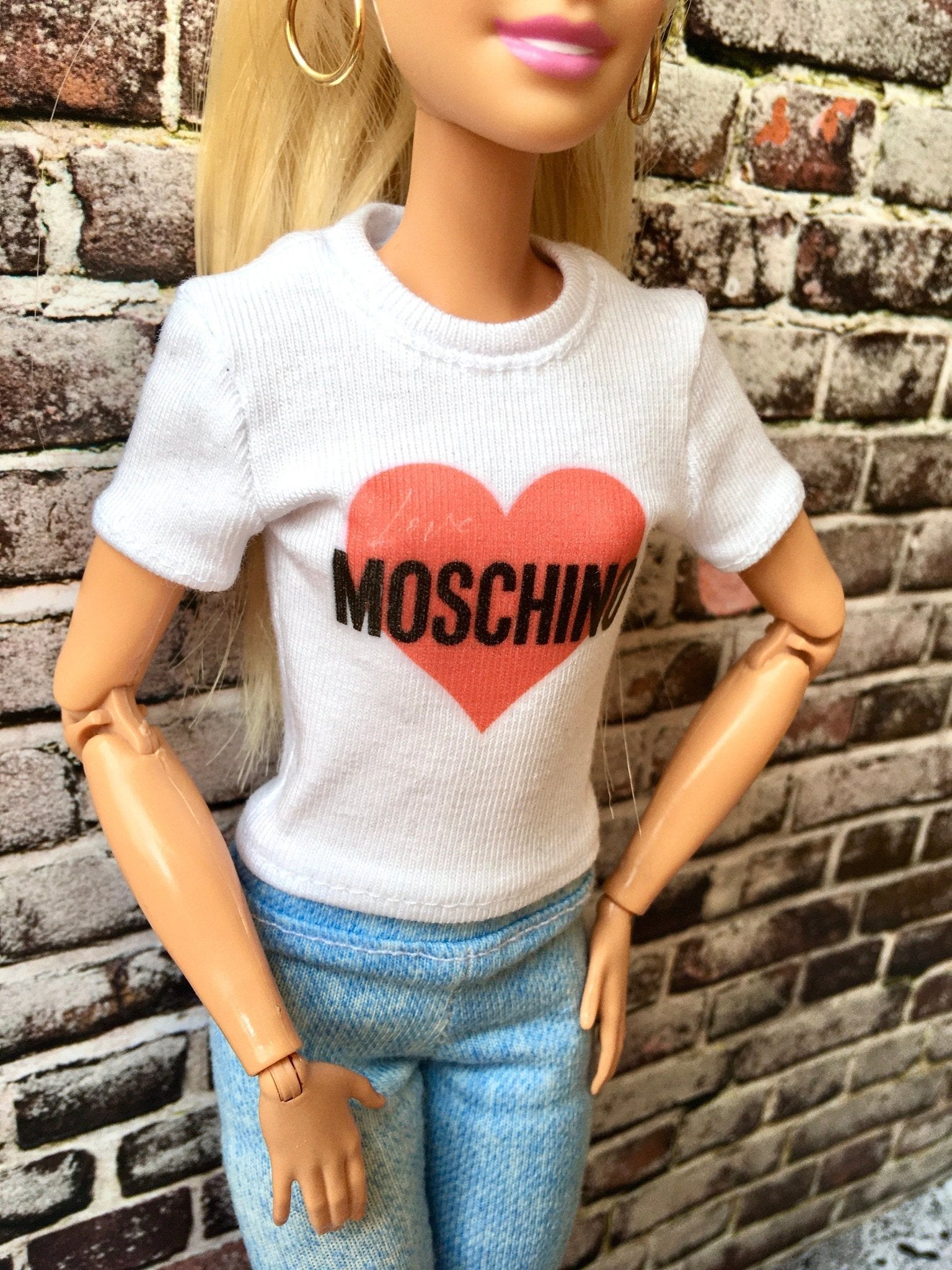 Vital Print T-shirt "Love" Design for Doll 1/6-scale, 11.5 Inch - Bouutique.com