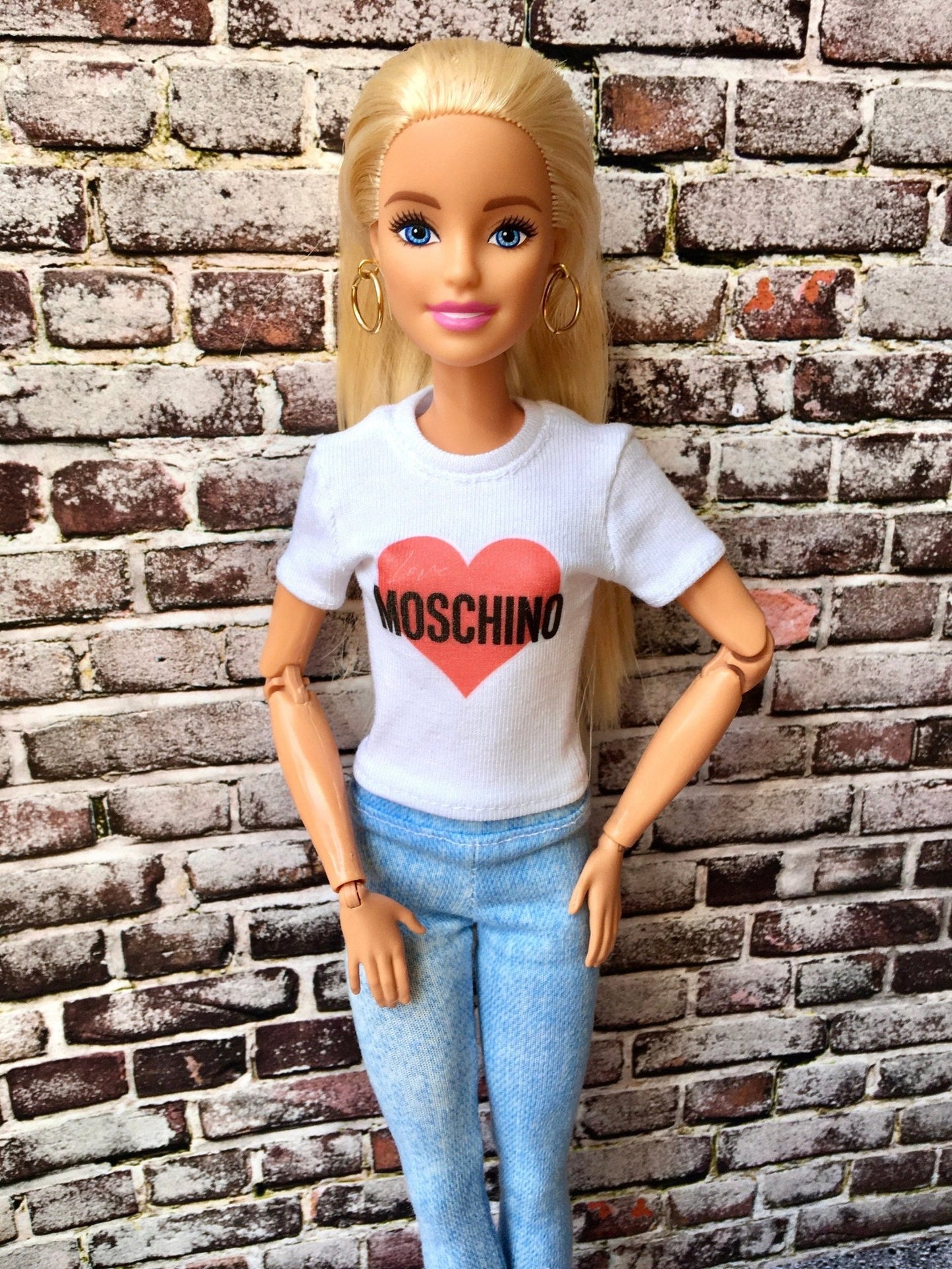 Vital Print T-shirt "Love" Design for Doll 1/6-scale, 11.5 Inch - Bouutique.com