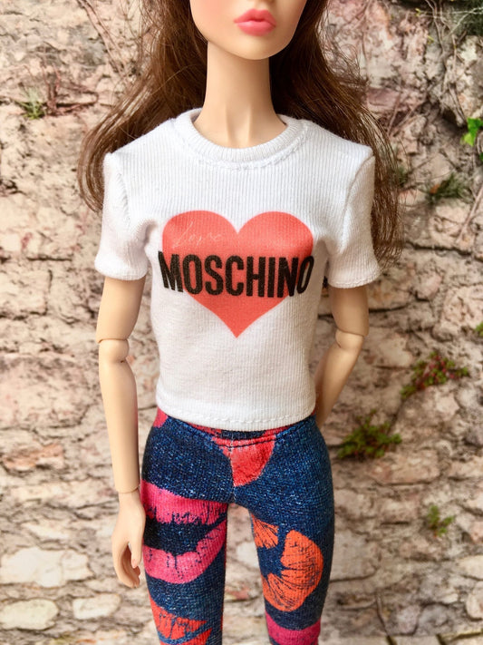 Vital Print T-shirt "Love" Design for Poppy Parker Doll - Bouutique.com