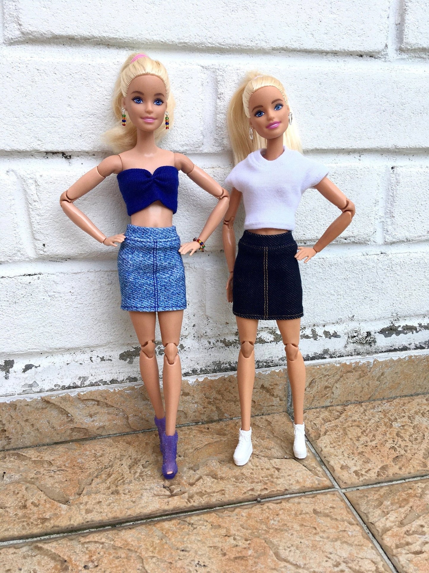 Nauti Stretch Denim Skirt for Dolls 1/6-scale, 11.5 Inch, 2 colors - Bouutique.com